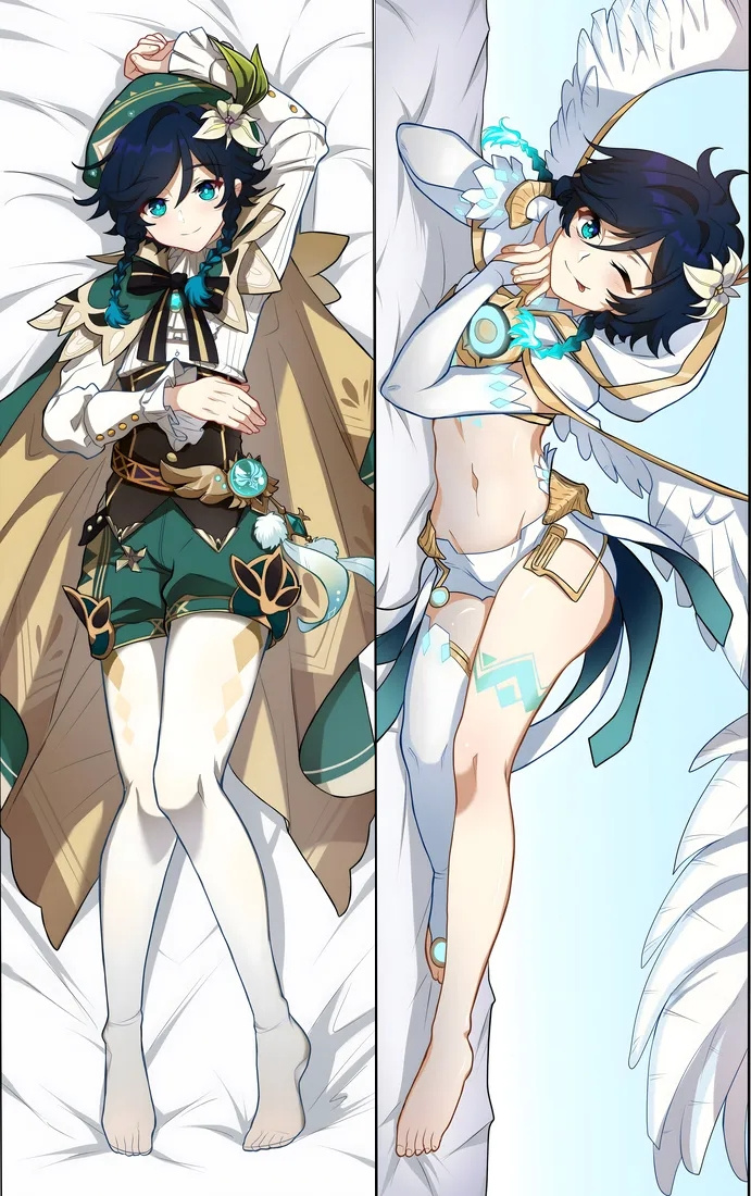 Genshin Impact Venti Anime Dakimakura Body Pillow Cover