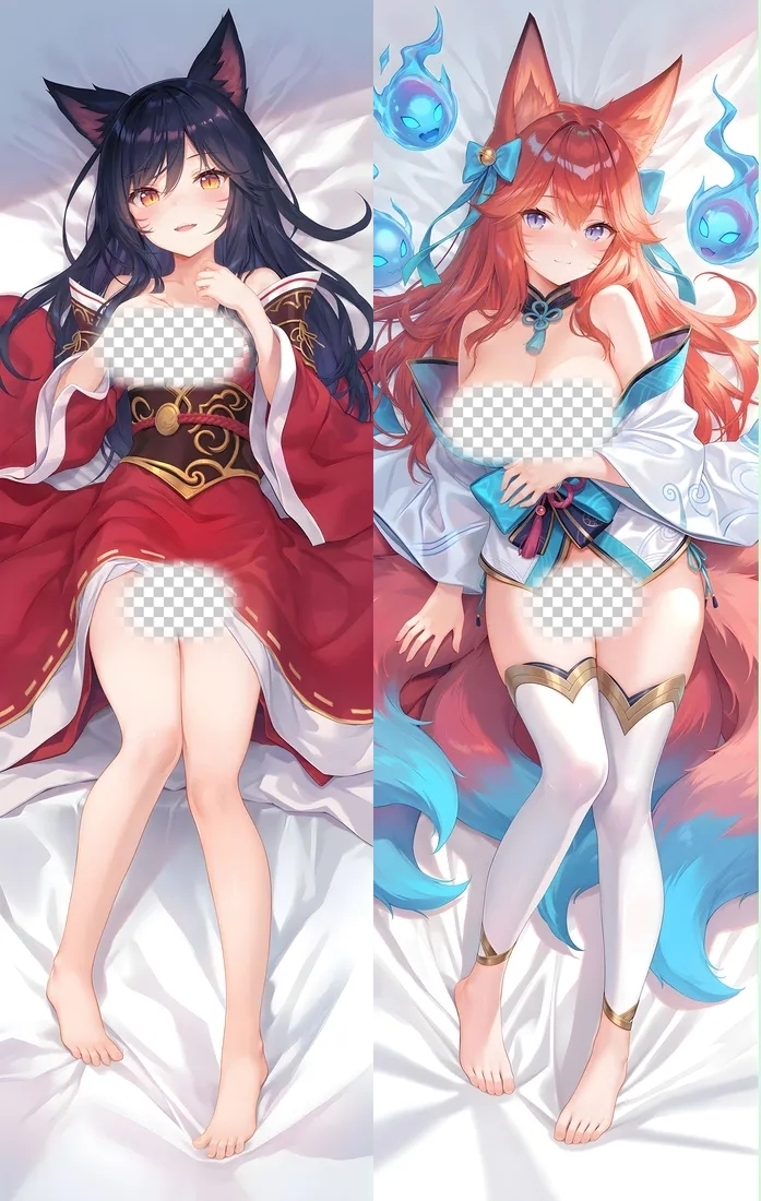 League of Legends LOL Ahri Anime Dakimakura Body Pillow Cover