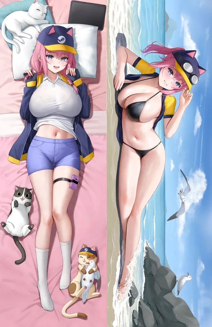 Steam Girl Anime Dakimakura Body Pillow Cover