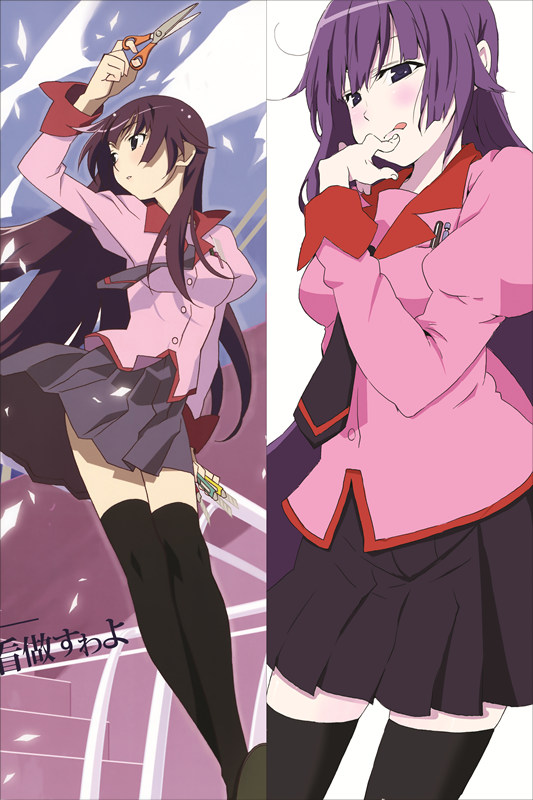 Bakemonogatari Hitagi Senjougahara Anime Dakimakura Body Pillow Cover