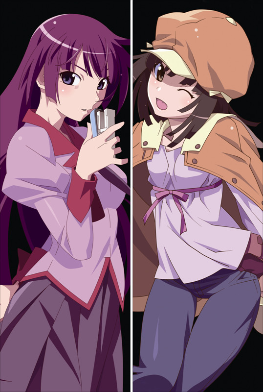 Bakemonogatari Hitagi Senjougahara + Nadeko Sengoku Anime Dakimakura Body Pillow Cover