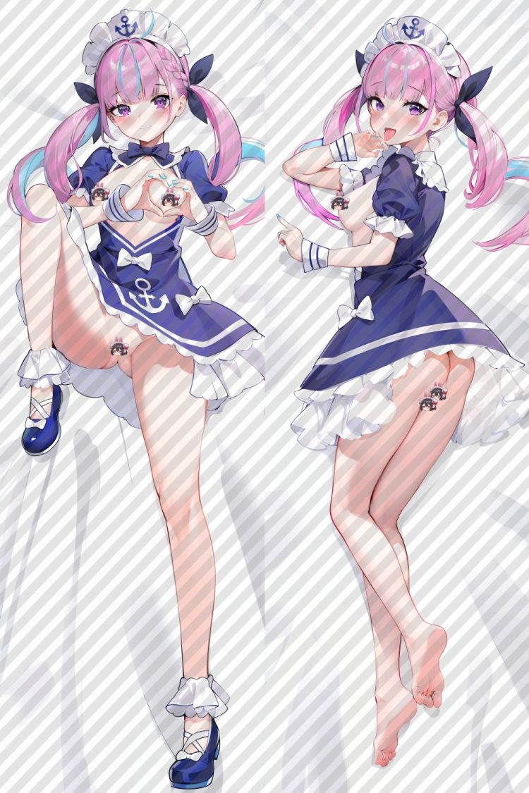 Virtual Youtuber Minato Aqua Anime Dakimakura Body Pillow Cover