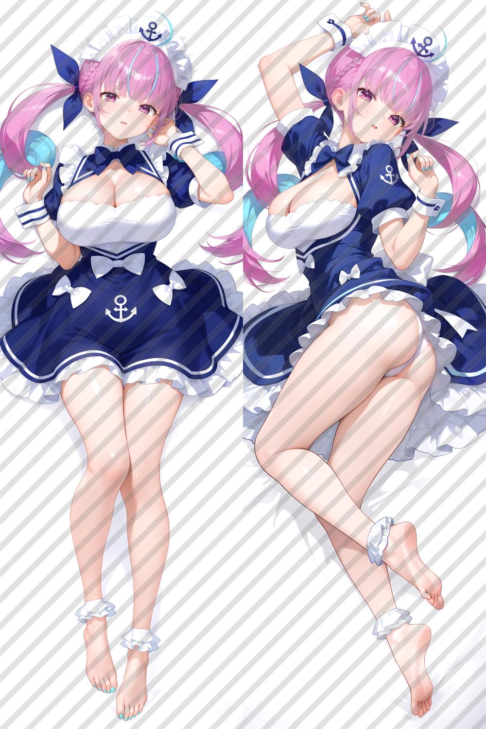 Virtual Youtuber Minato Aqua Anime Dakimakura Body Pillow Cover