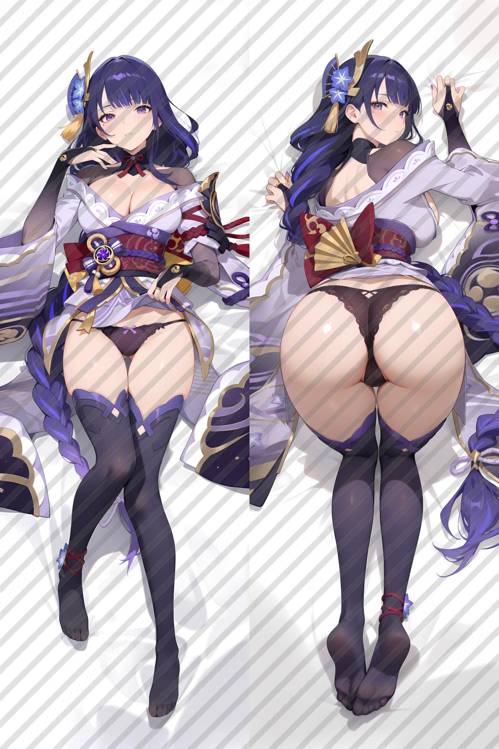 Genshin Impact Raiden Shogun Anime Dakimakura Body Pillow Cover