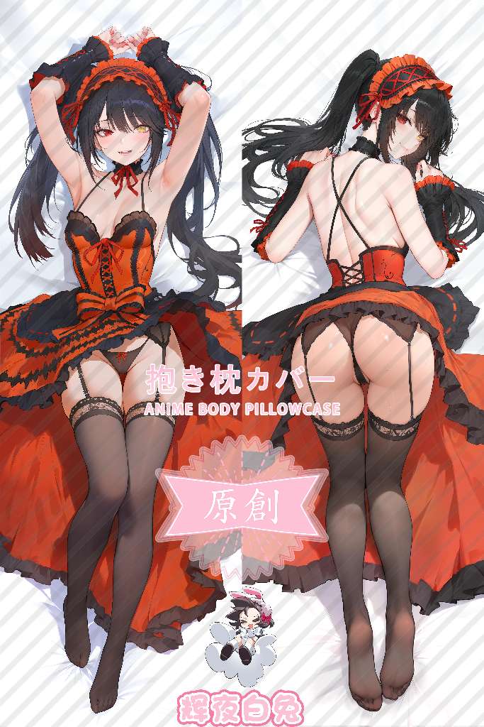Date A Live Kurumi Tokisaki Anime Dakimakura Body Pillow Cover