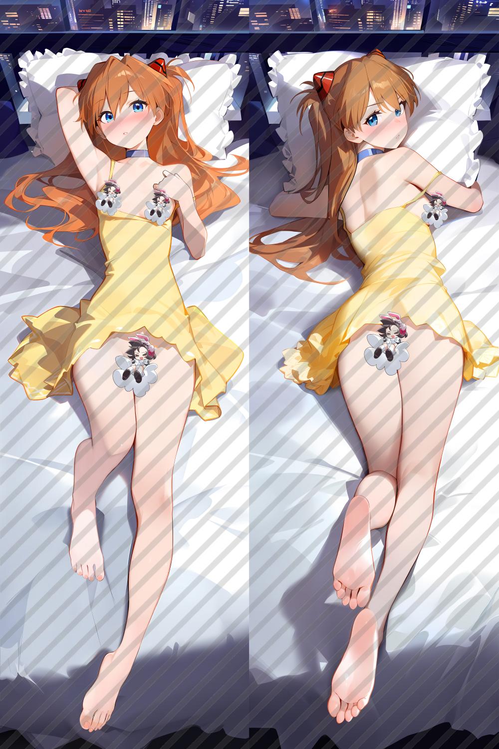 Neon Genesis Evangelion Asuka Langley Soryu Anime Dakimakura Body Pillow Cover