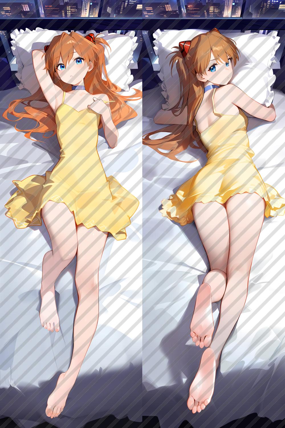 Neon Genesis Evangelion Asuka Langley Soryu Anime Dakimakura Body Pillow Cover