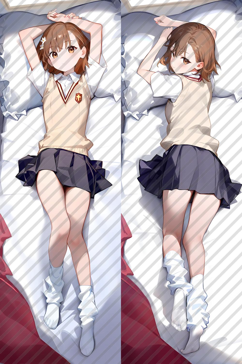 A Certain Scientific Railgun Mikoto Misaka Anime Dakimakura Body Pillow Cover