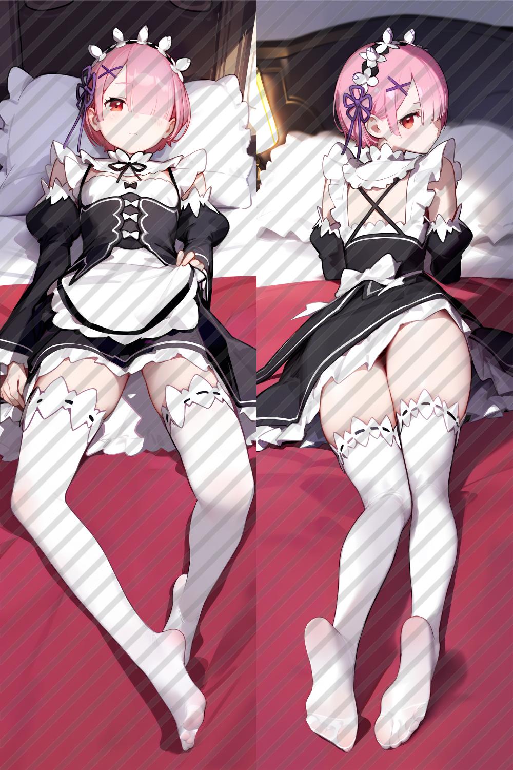 Re:Zero Ram Anime Dakimakura Body Pillow Cover