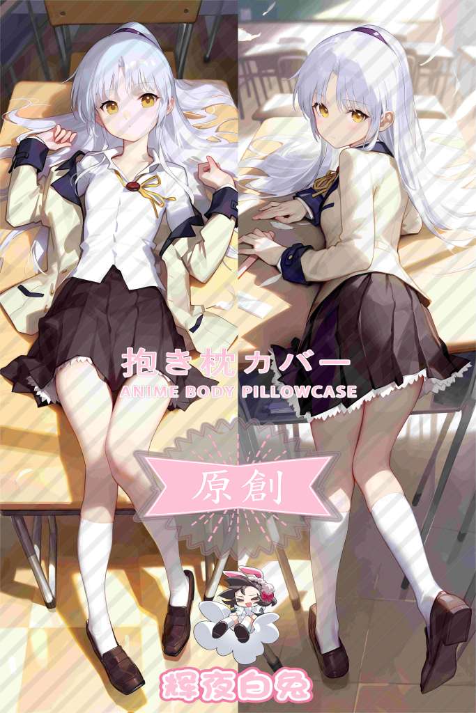 Angel Beats! Lihuazou Anime Dakimakura Body Pillow Cover
