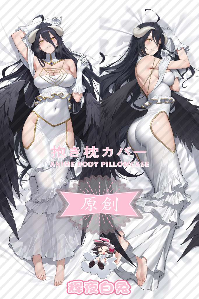 bone kingoverlord Albedo Anime Dakimakura Body Pillow Cover