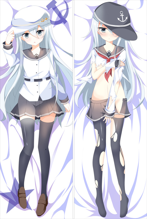 Kantai Collection Destroyer Hibiki Anime Dakimakura Body Pillow Cover