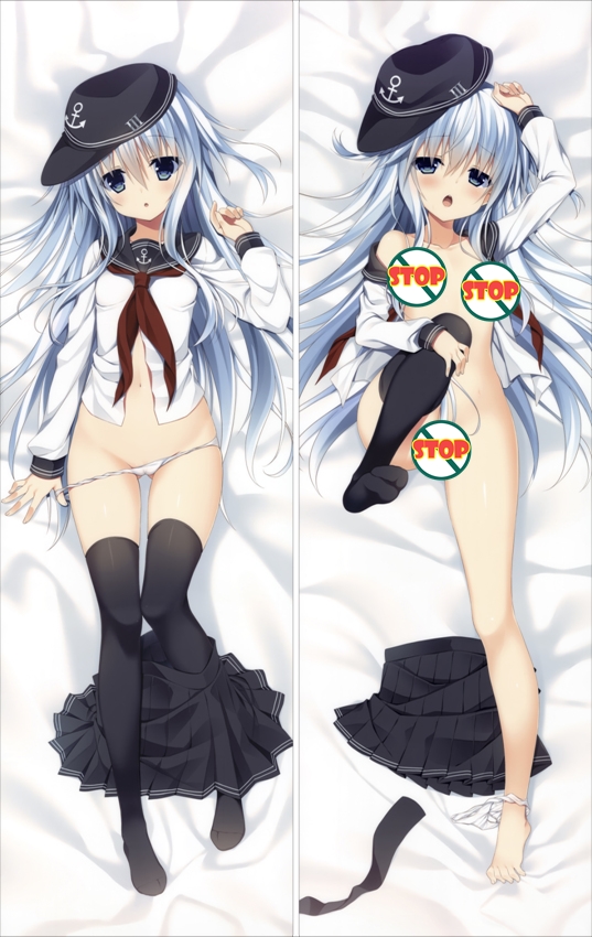 Kantai Collection Destroyer Hibiki Anime Dakimakura Body Pillow Cover