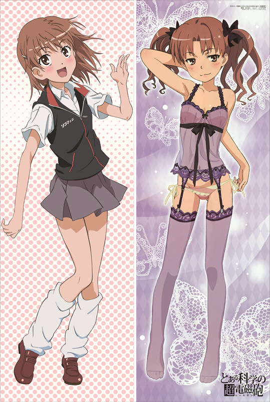 A Certain Scientific Railgun Mikoto Misaka Anime Dakimakura Body Pillow Cover