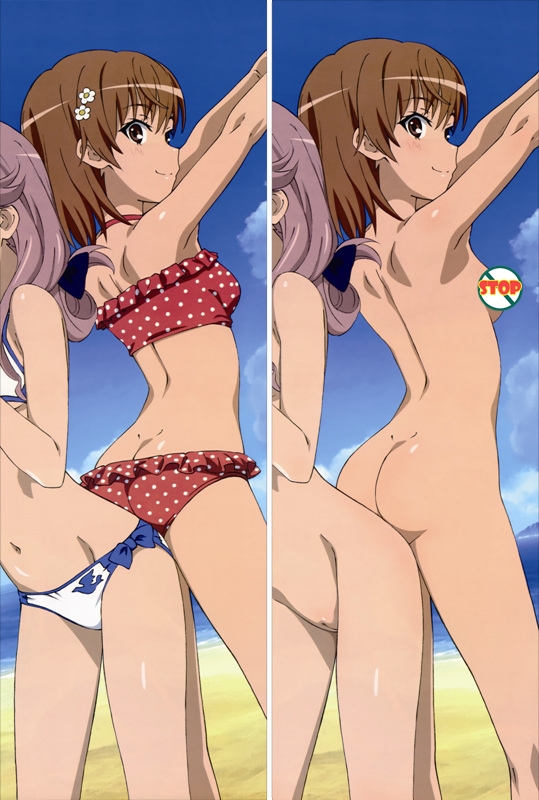 A Certain Scientific Railgun Mikoto Misaka Anime Dakimakura Body Pillow Cover