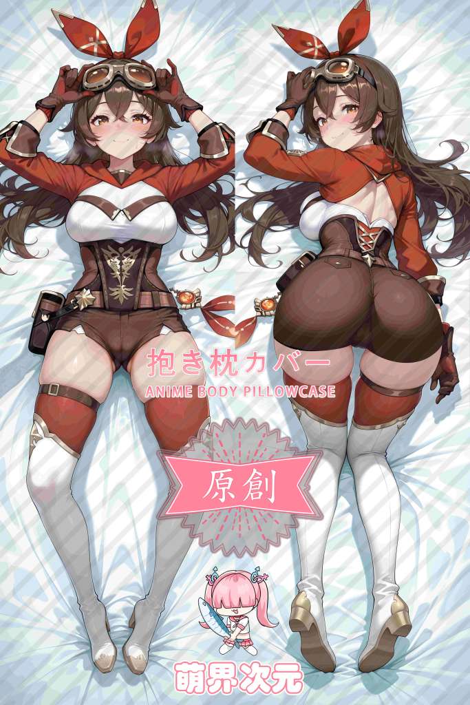 Genshin Impact Amber Anime Dakimakura Body Pillow Cover