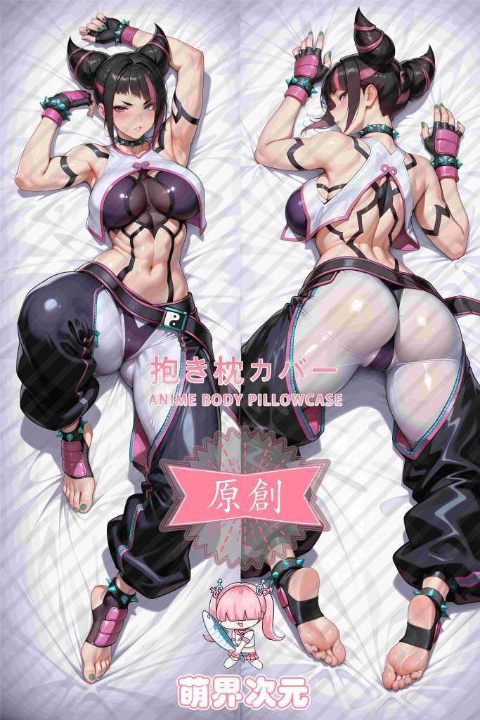 Street Fighter Juri Han Anime Dakimakura Body Pillow Cover