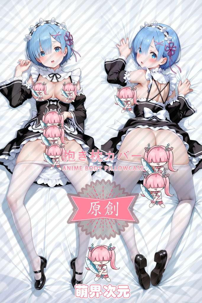 Re:Zero Rem Anime Dakimakura Body Pillow Cover