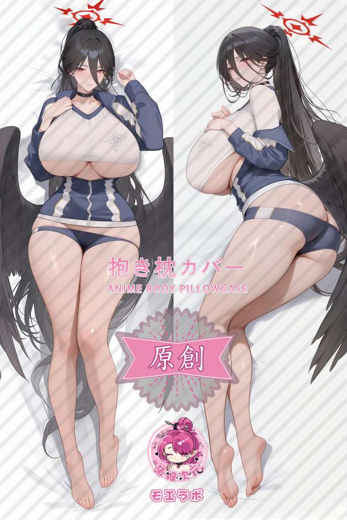 Blue Archive 羽川莲实 Anime Dakimakura Body Pillow Cover