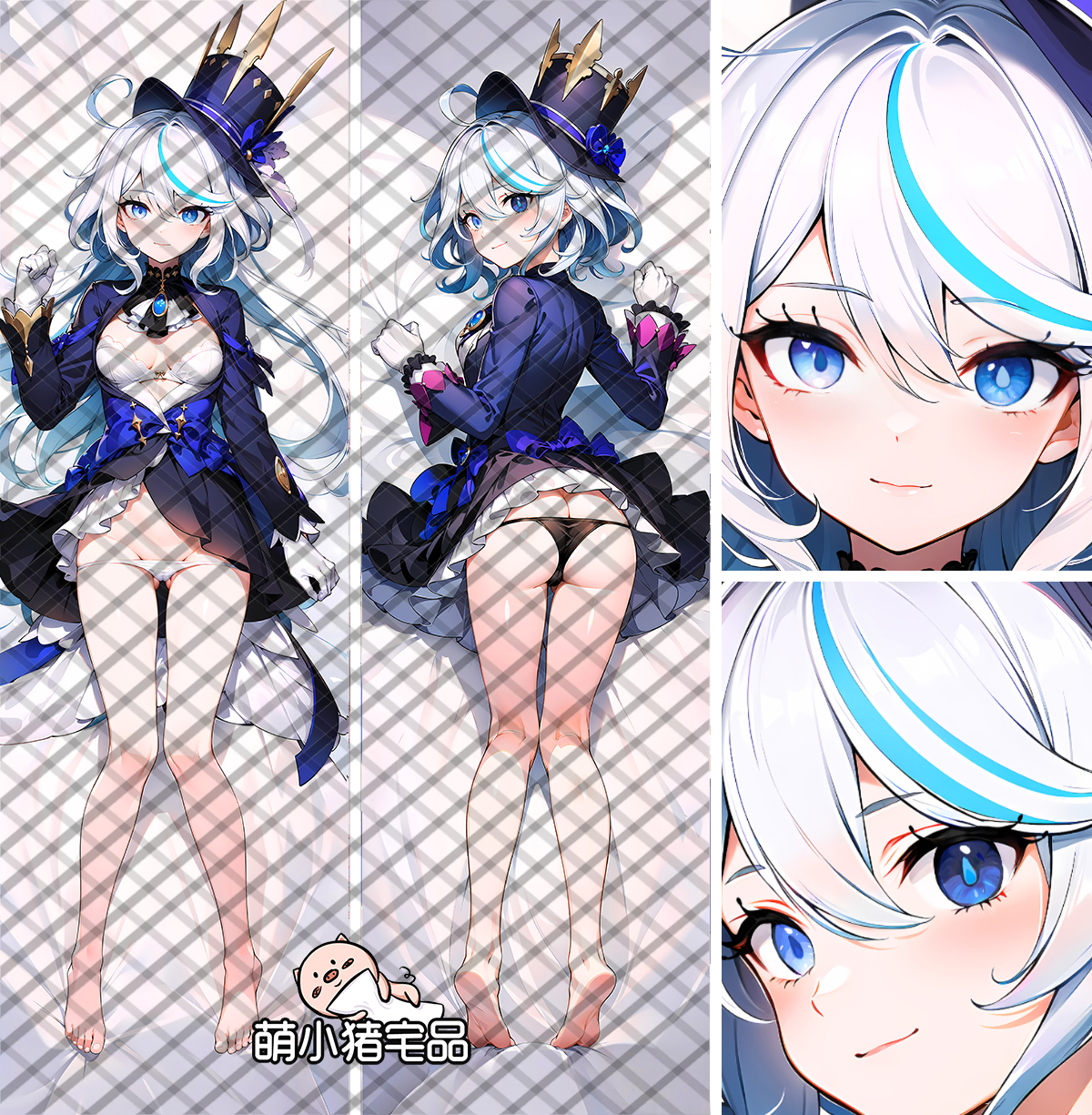 Genshin Impact Furina Anime Dakimakura Pillow Cover