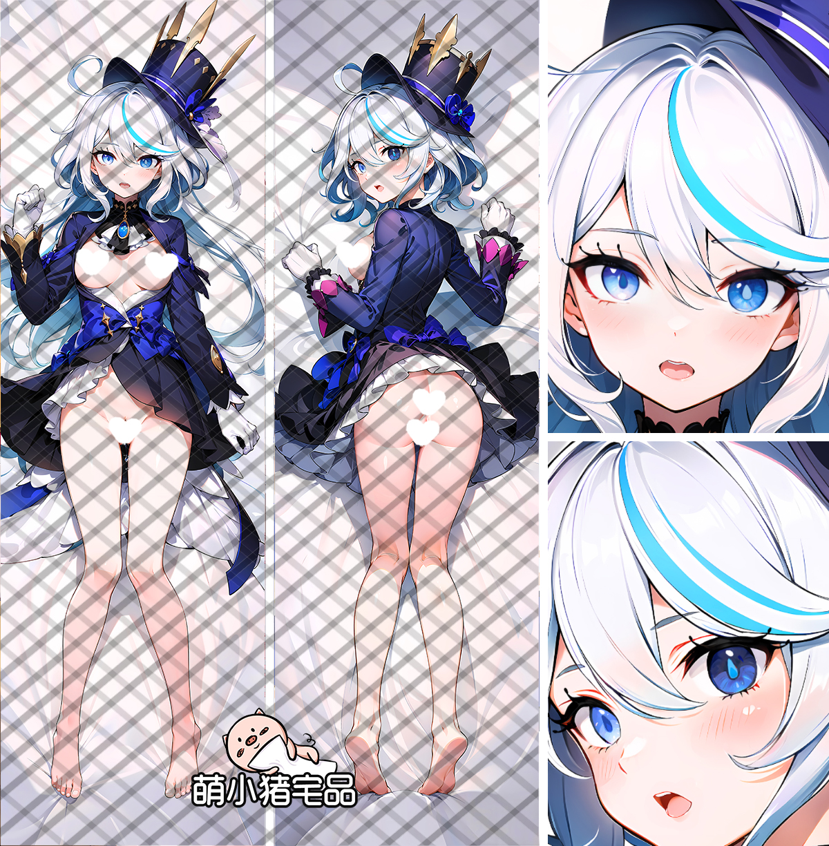 Genshin Impact Furina Anime Dakimakura Pillow Cover