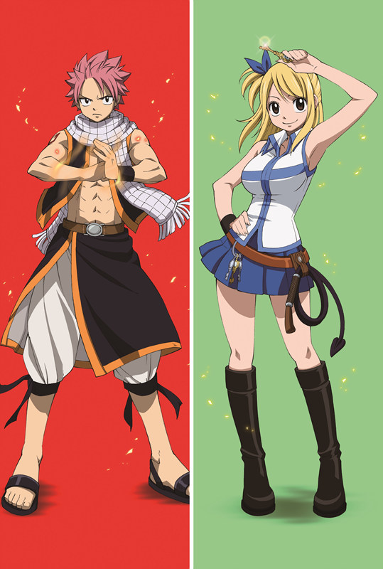Fairy tail Lucy Heartfilia + Gray Fullbuster Anime Dakimakura Anime Dakimakura Body Pillow Case