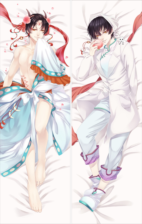 Hozuki's Coolheadedness Hakutaku Anime Dakimakura Anime Dakimakura Body Pillow Case