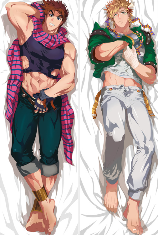 Jojo's Bizarre Adventure Jonathan Joestar Caesar Zeppeli Male Dakimakura Anime Dakimakura Body Pillow Case