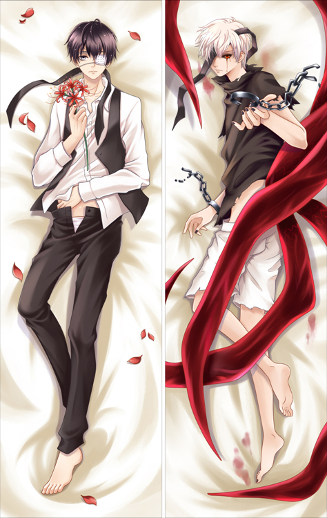 Tokyo Ghoul Ken Kaneki Anime Dakimakura Anime Dakimakura Body Pillow Case