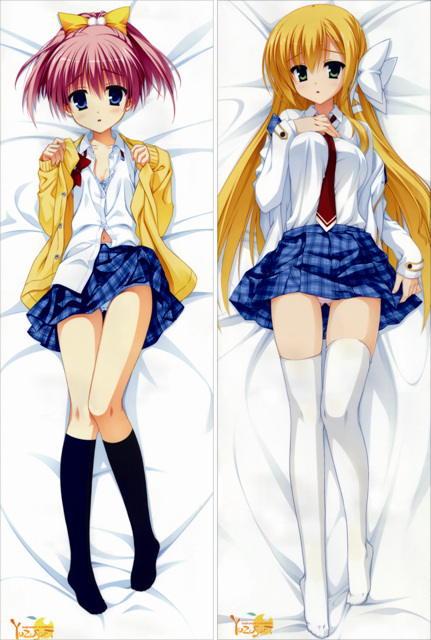 Noble ☆ Works Hinata Kunihiro + Akari Kanemoto Anime Dakimakura Body Pillow Cover