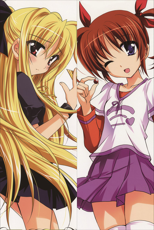 Magical Girl Lyrical Nanoha Fate Testarossa + Nanoha Takamachi Anime Dakimakura Body Pillow Cover