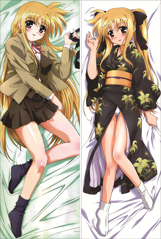 Magical Girl Lyrical Nanoha Fate Testarossa Anime Dakimakura Pillow Cover