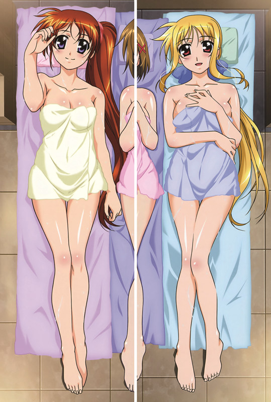 Magical Girl Lyrical Nanoha Fate Testarossa + Nanoha Takamachi Anime Dakimakura Pillow Cover