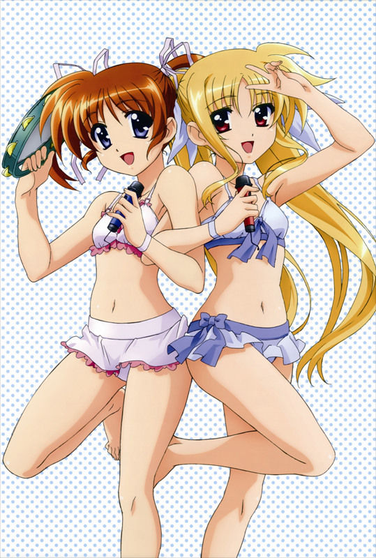 Magical Girl Lyrical Nanoha Fate Testarossa + Nanoha Takamachi Anime Dakimakura Pillow Cover
