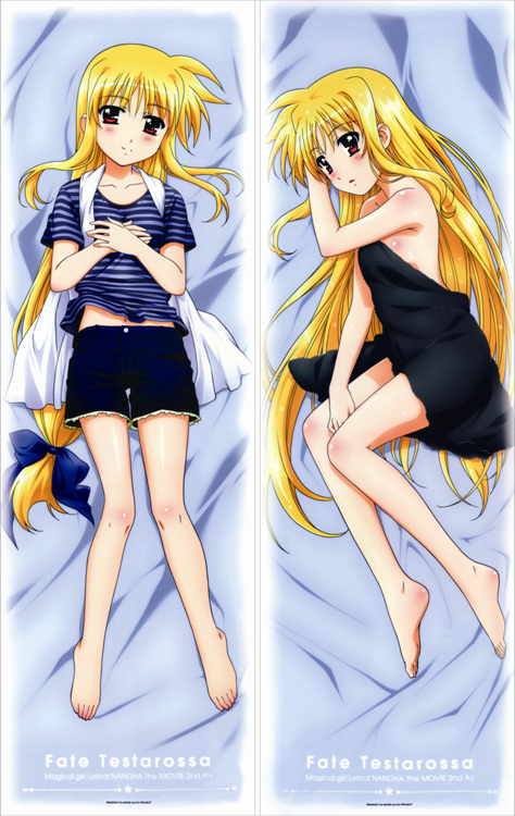 Magical Girl Lyrical Nanoha Fate Testarossa Anime Dakimakura Pillow Cover