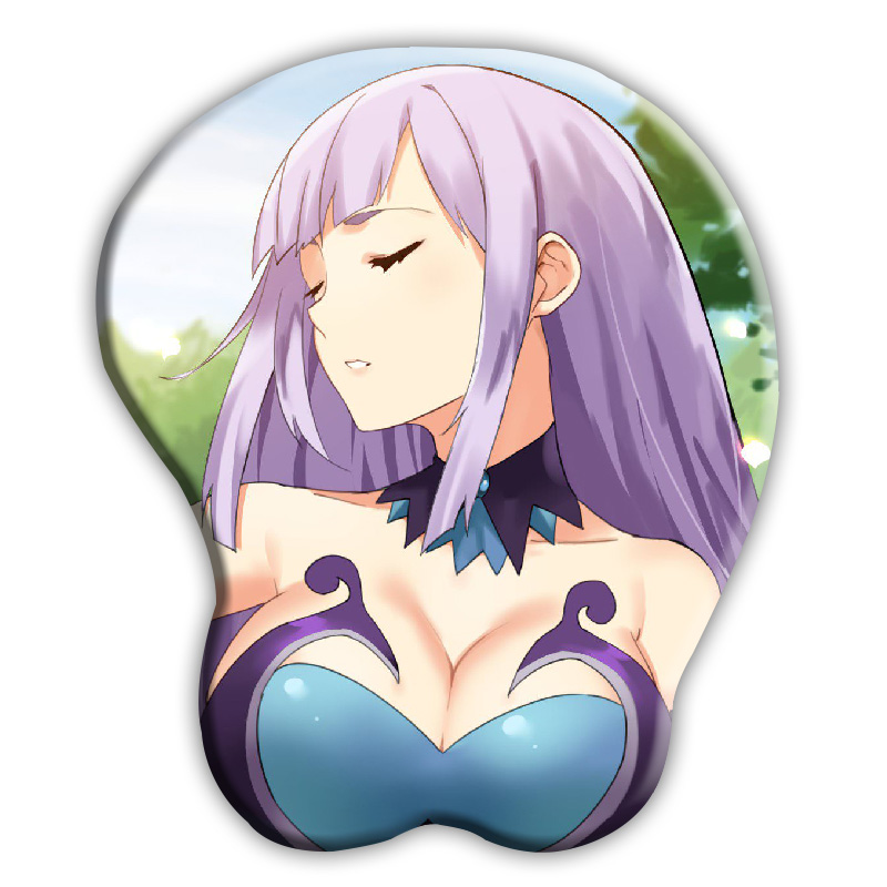 Hyperdimension Neptunia Arfoire 3D Mousepad-Soft Breast 3D Silicon Mouse Pad Mat Wrist Rest