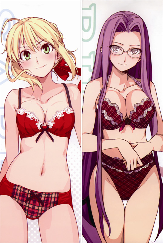 Fate stay night Saber + Rider Anime Dakimakura Pillow Cover