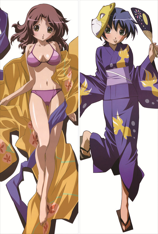 Uta Kata Keiko Takamura + Satsuki Takigawa Anime Dakimakura Japanese Pillow Cover