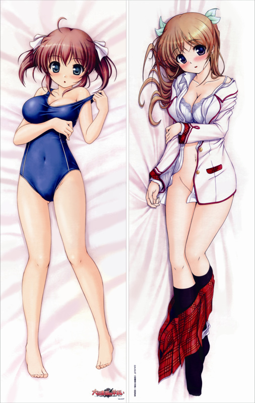 Daitoshokan no Hitsujikai Nagi Kodachi + Tsugumi Shirasaki Anime Dakimakura Japanese Pillow Cover