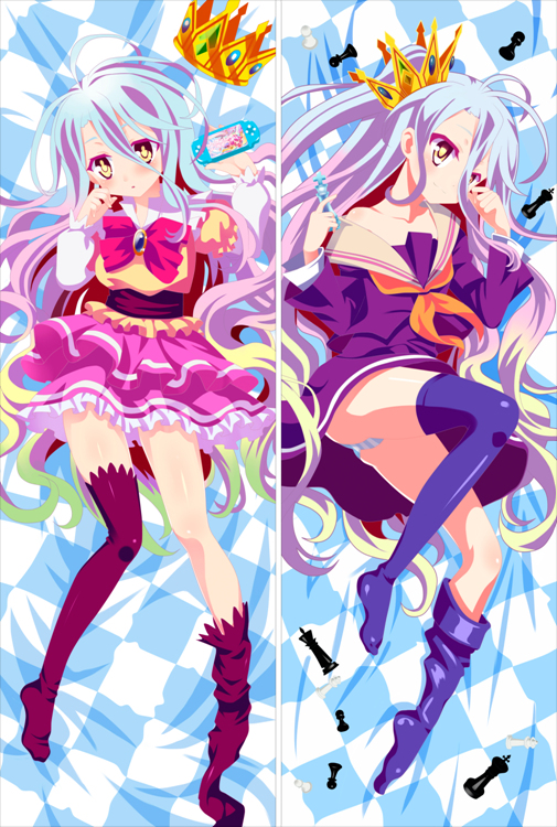 No Game No Life Shiro Anime Dakimakura Japanese Pillow Cover
