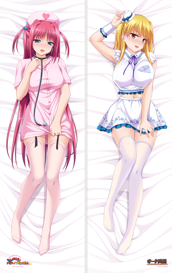 Fluffy! Triangle and Oak corps Hua-chan and Misa-chan Anime Dakimakura Pillow Cover