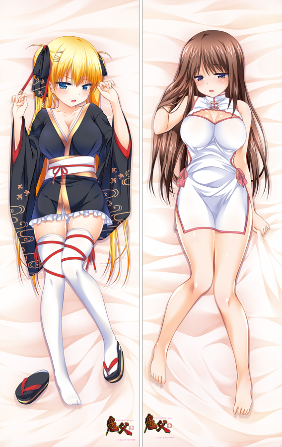 Oni Chichi ~Manamusume Kyousei Hatsujou~Akitsuki Airi&Akitsuki Marina Anime Dakimakura Pillow Cover