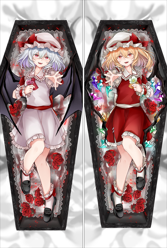 Touhou Project Remilia & Flandre Anime Dakimakura Body Pillow Cover