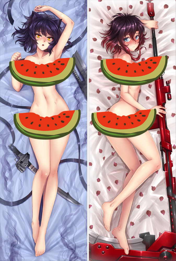 RWBY Ruby Rose & Blake Belladonna Anime Dakimakura Body Pillow Cover