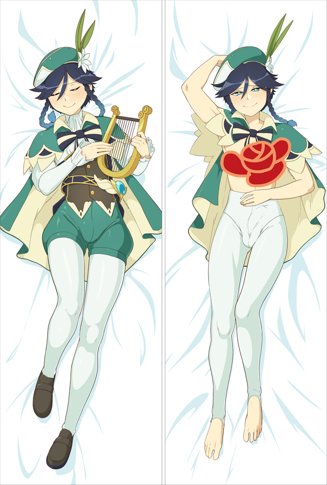 Genshin Impact Venti Anime Dakimakura Body Pillow Cover