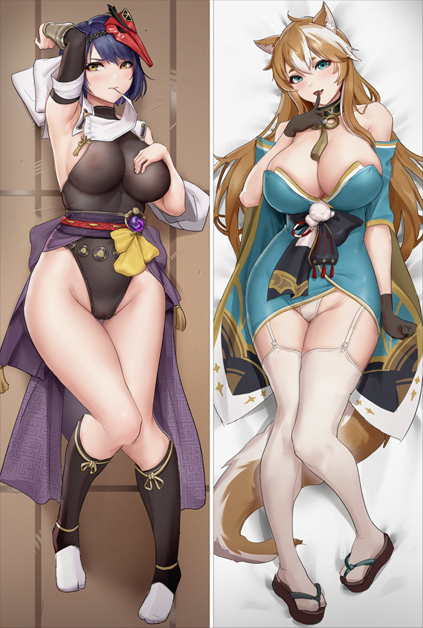 Genshin Impact Kujou Sara & Gorou Anime Dakimakura Pillow Cover