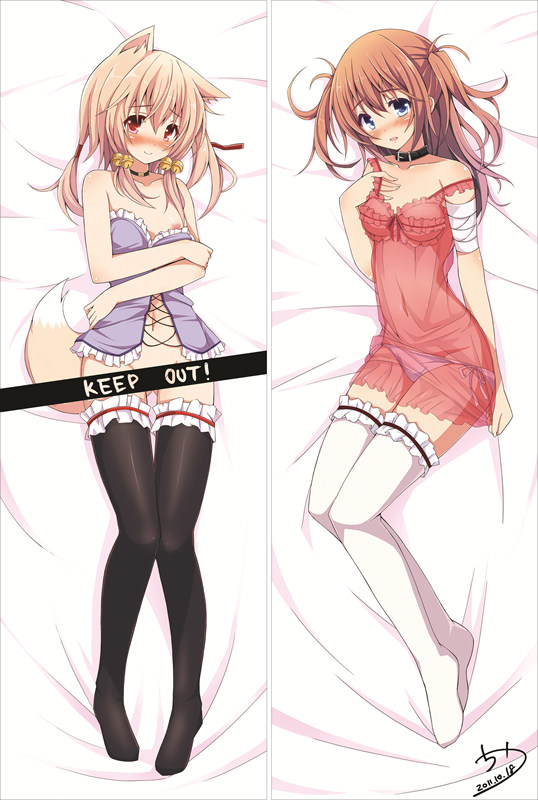 Animal Ears Censored Gin (Silver) Loli See Through Anime Dakimakura Body Pillow Cover