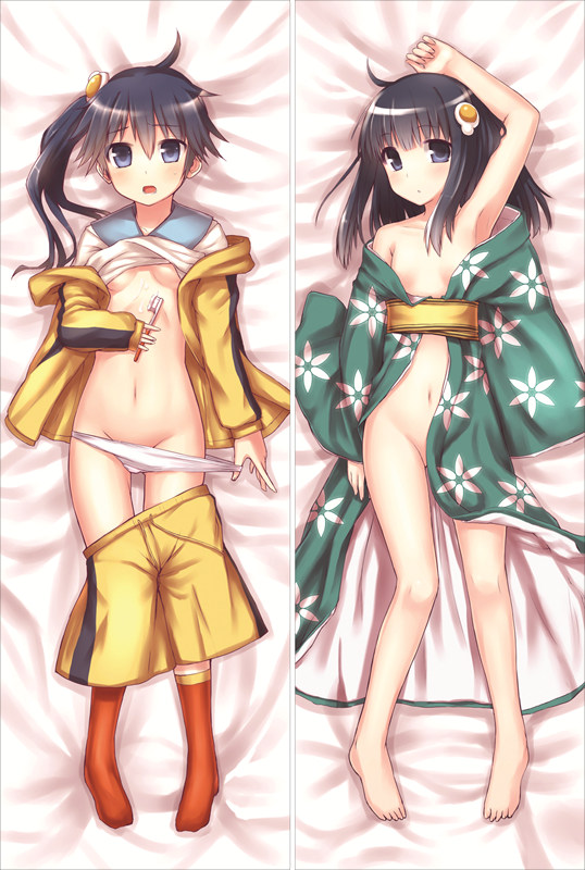 Nisemonogatari Tsukihi Araragi + Karen Araragi Anime Dakimakura Body Pillow Cover