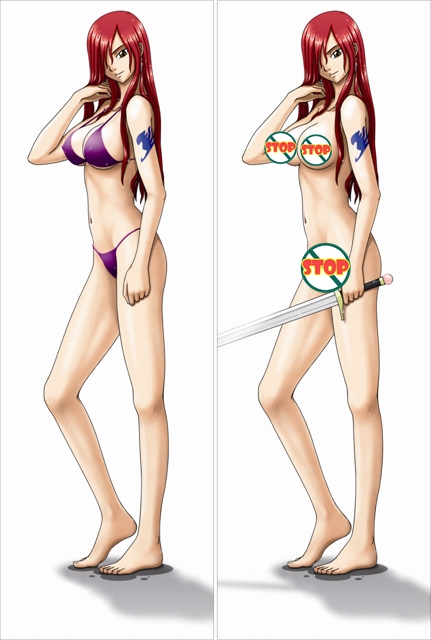 Fairy Tail Erza Scarlet Anime Dakimakura Japanese Pillow Cover