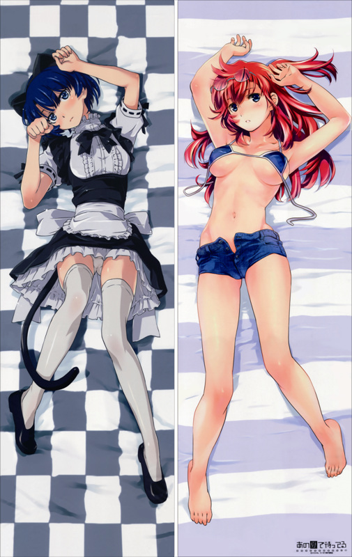 Waiting in the Summer Kanna Tanigawa + Emika Takatsuki Anime Dakimakura Japanese Pillow Cover